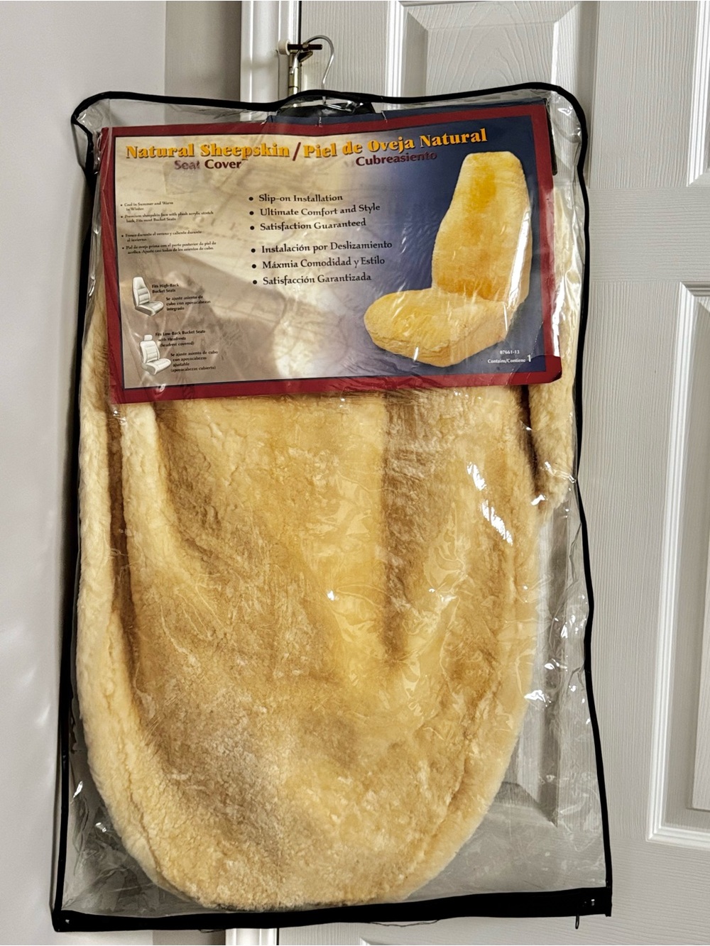 Natural Wool Sheepskin Seat Cover - Cream Sheepskin Car Seat Cover